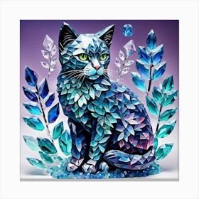 Crystal Cat Canvas Print