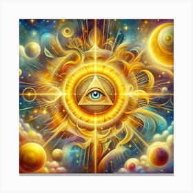 Sun with eye 1 Canvas Print