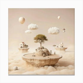 Island In The Clouds Canvas Print