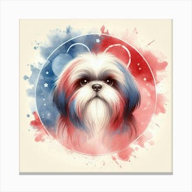 Watercolor Shih Tzu 2 Canvas Print