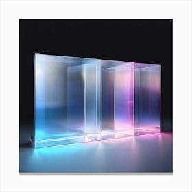 Three Transparent Acrylic Cubes Canvas Print