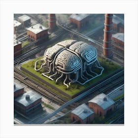 Brain In The City 7 Canvas Print