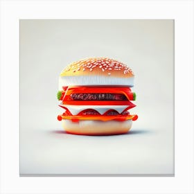 Cheeseburger Iconic (108) Canvas Print