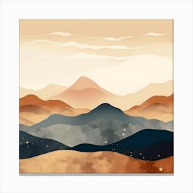 Abstract Mountain Landscape Canvas Print