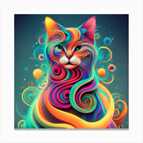 Colorful Cat Canvas Print