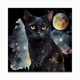 Galaxy Kitty Art Print (10) Canvas Print