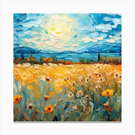 Poppies In The Meadow 3 Canvas Print