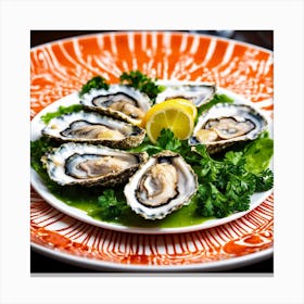 Oysters On The Half Shell Canvas Print