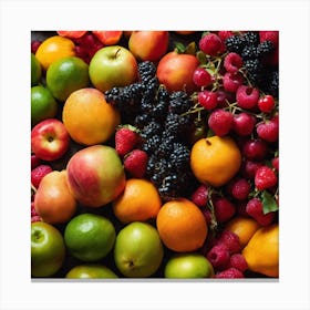 Colorful Fruits And Berries Canvas Print