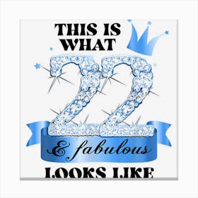 22 & Fabulous I Blue White Party Group Candid Photo Outfit Canvas Print