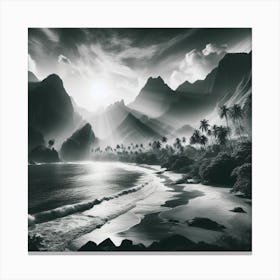 Black And White Landscape 1 Canvas Print