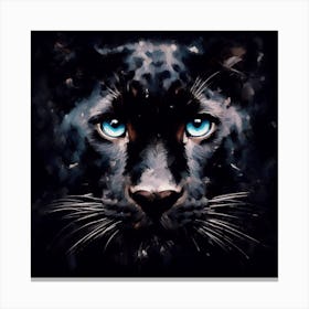 Black panther, black leopard, melanistic leopard Canvas Print