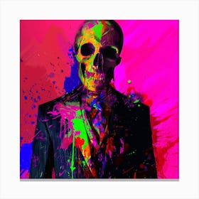 Skull In A Suit Canvas Print