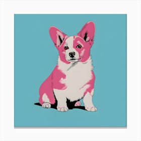 Pink Corgi Canvas Print