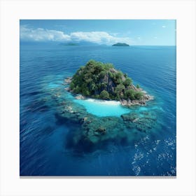 Island In The Ocean Canvas Print