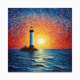 Sunset Lighthouse 5 Canvas Print