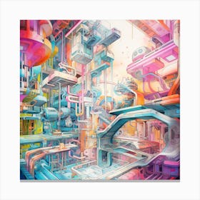 Futuristic City Canvas Print