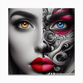Face Painting Canvas Print