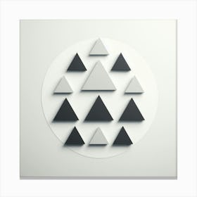 Triangles In A Circle Canvas Print