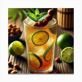 A Beautifully Presented Tamarind Lime Cooler, Serv Canvas Print