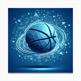 Abstract Basketball Ball Canvas Print