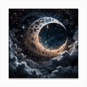 Crescent In The Sky art print 5 Canvas Print