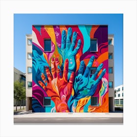 Colorful Hands Canvas Print