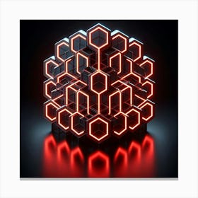 Geometric Cube Canvas Print