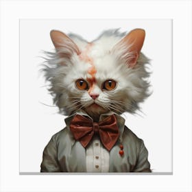 Crazy Cat In A Suit Canvas Print
