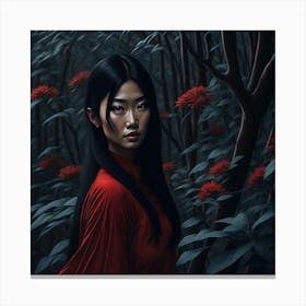 Scarlet Blossom Canvas Print