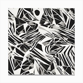 Abstract Black And White Canvas Print