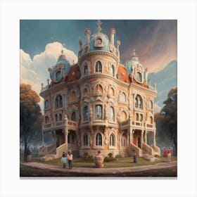 House In The Forest Canvas Print