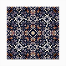 Decorative background made from small squares. 4 Canvas Print