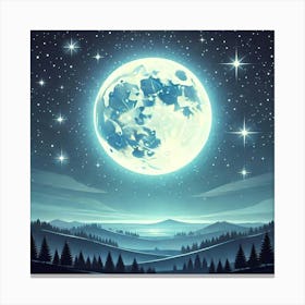 Full Moon In The Sky 17 Canvas Print