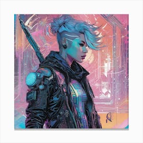 Futuristic Woman Canvas Print