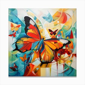 Abstract Butterfly Painting 2 Canvas Print