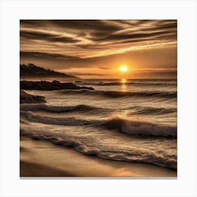 Sunset At The Beach 376 Canvas Print