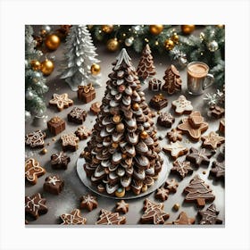 Christmas Tree With Chocolates Canvas Print