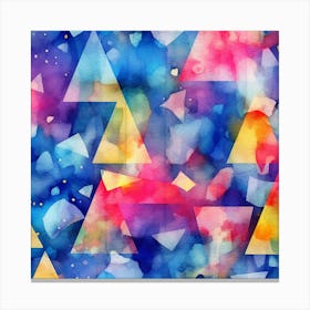 Watercolor Triangles Canvas Print