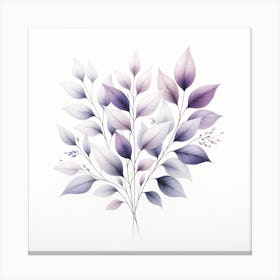 Watercolor Leaves 3 Canvas Print