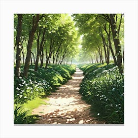 Path In The Woods 8 Canvas Print
