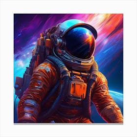 Lonely Astronaut in the Planet 3 Canvas Print