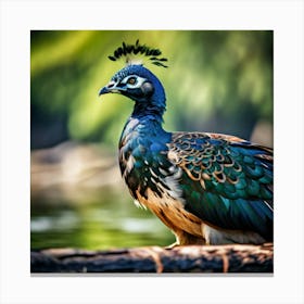 Nut Sharpened Hawk Walnut Feather Brown Drake Blurred Park Peacock Avian Green Duck Pea (1) Canvas Print