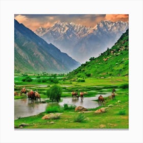 Kashmir Valley Canvas Print
