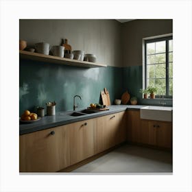 Default Create Brush Painting Of Kitchen Wall Design 2 Canvas Print