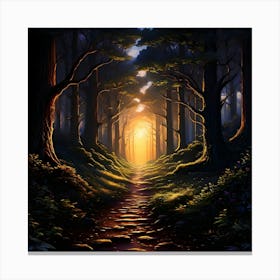 Path In The Woods 4 Canvas Print