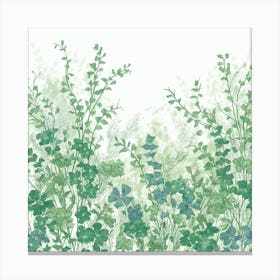 A Stunning Illustration Vibrant Green Spring Lan (3) Canvas Print