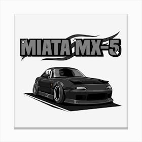 Mazda Mx-5 Black Canvas Print