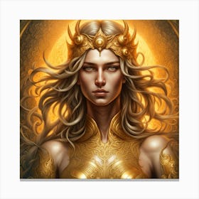 Golden Goddess Fairy Canvas Print