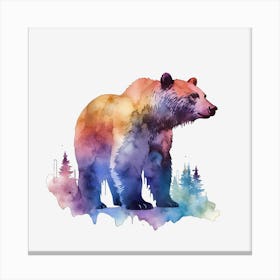 Bear In The Forest Canvas Print